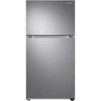Samsung - Open Box 21.1 Cu. Ft. Top-Freezer Refrigerator with  FlexZone and Ice Maker - Stainless steel - Front_Zoom