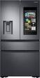 Samsung - Family Hub 2.0 22.2 Cu. Ft. 4-Door Flex French Door Counter-Depth Refrigerator with Apps - Black Stainless Steel - Larger Front