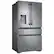 Angle. Samsung - 22.7 Cu. Ft. 4-Door Flex French Door Counter-Depth Fingerprint Resistant Refrigerator - Stainless steel.