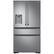 Front. Samsung - 22.7 Cu. Ft. 4-Door Flex French Door Counter-Depth Fingerprint Resistant Refrigerator - Stainless steel.