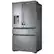 Left. Samsung - 22.7 Cu. Ft. 4-Door Flex French Door Counter-Depth Fingerprint Resistant Refrigerator - Stainless steel.