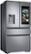 Angle Zoom. Samsung - Family Hub 22.2 Cu. Ft. Counter Depth 4-Door French Door Fingerprint Resistant Refrigerator - Stainless steel.