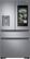 Front. Samsung - 22.2 cu. ft. 4-Door French Door Counter Depth Smart Refrigerator with Family Hub - Stainless Steel.