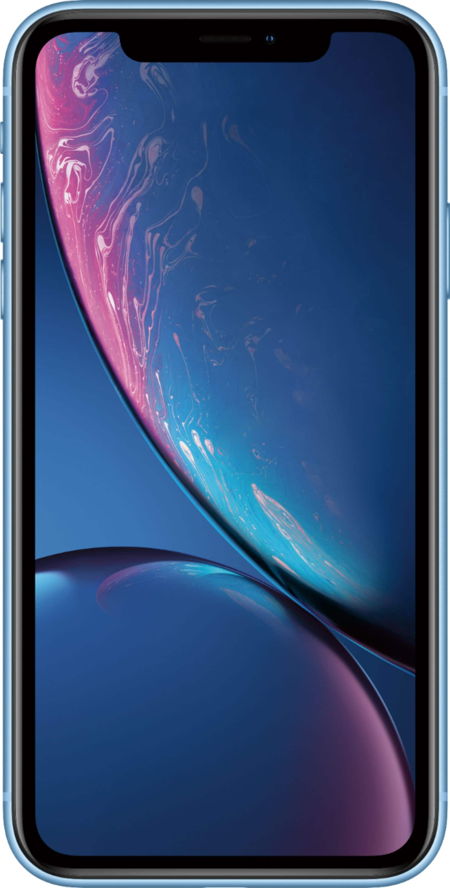 Front. Apple - iPhone XR 64GB - Blue.