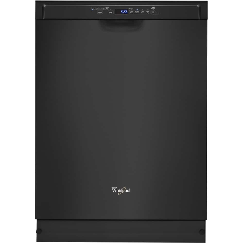 Whirlpool - 24" Built-In Dishwasher - Black - Larger Front