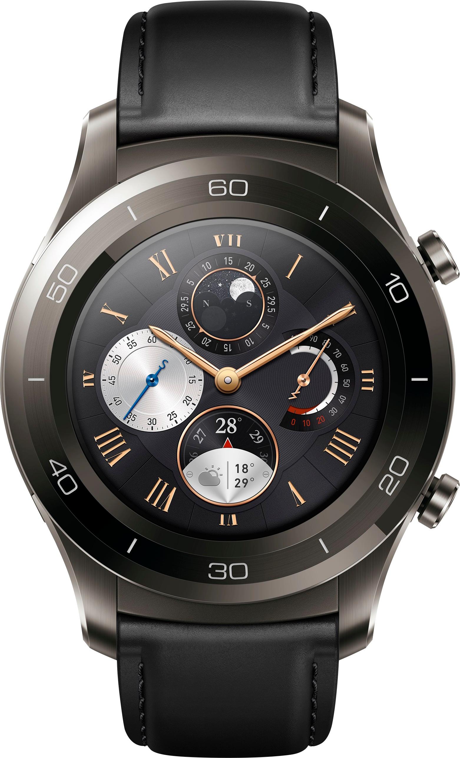 Componist Aanleg functie Best Buy: Huawei Watch 2 Classic Smartwatch 45mm Stainless steel Titanium  Gray LEO-B19