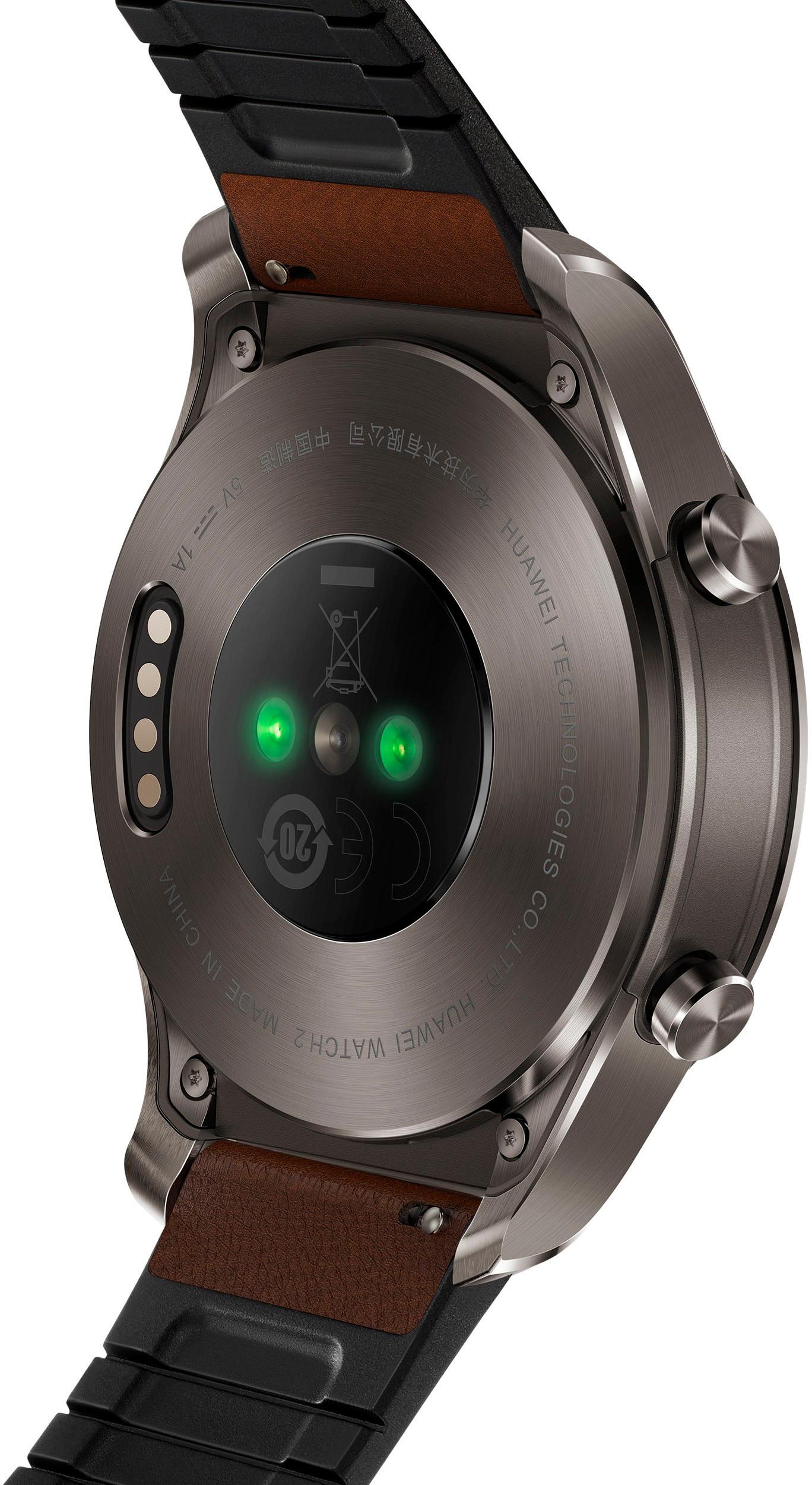 Best Buy: Huawei Watch 2 Classic Smartwatch 45mm Stainless steel Titanium  Gray LEO-B19