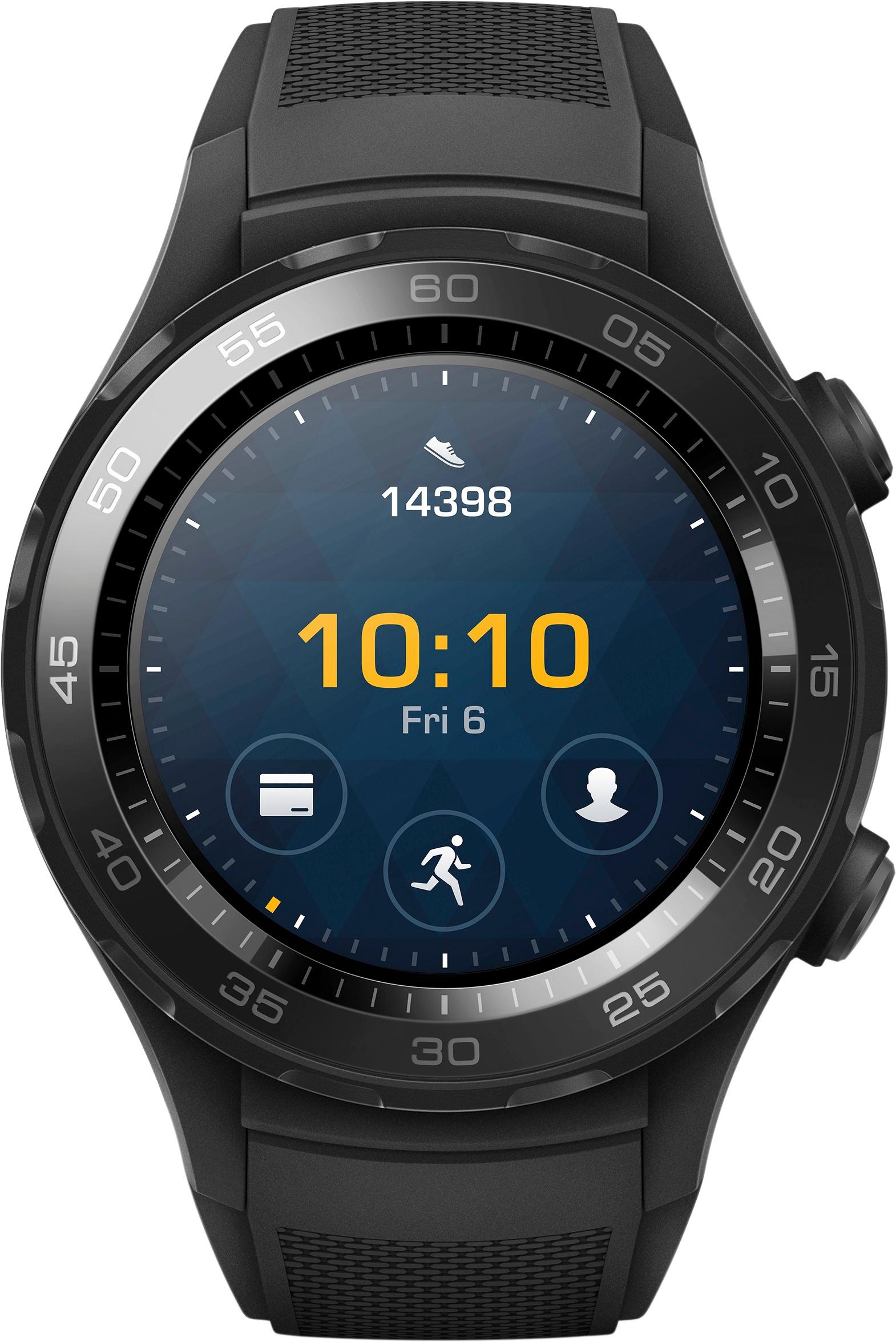 Best Buy: Huawei Watch 2 Sports Smartwatch 45mm Plastic Carbon Black ...