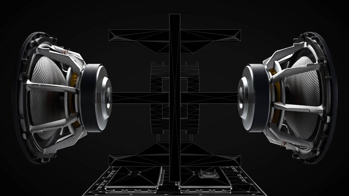 Alt View 11. Bowers & Wilkins - DB Series Dual 12" Powered Subwoofer - Gloss black.