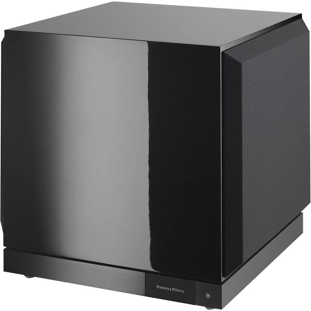 Angle. Bowers & Wilkins - DB Series Dual 12" Powered Subwoofer - Gloss black.