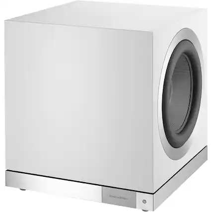 Front. B&W - DB Series Dual 12" Powered Subwoofer - Satin white.