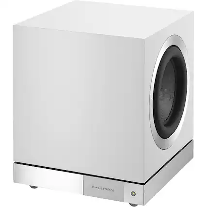 Front. Bowers & Wilkins - DB Series Dual 8" Powered Subwoofer - Satin white.
