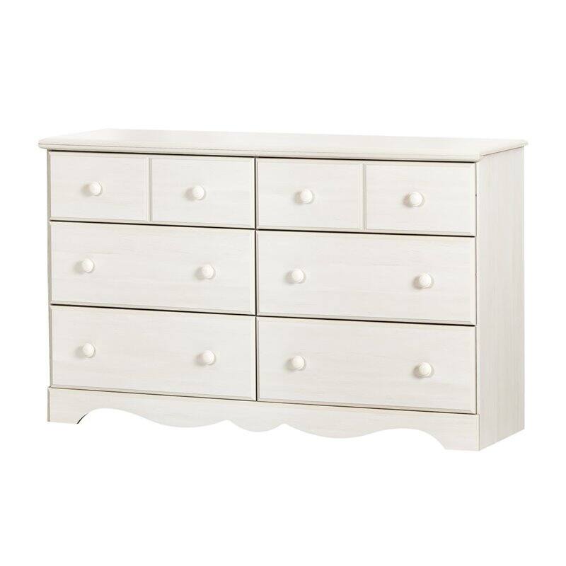 Front. Southwest - Summer Breeze Collection 6-Drawer Dresser - White.