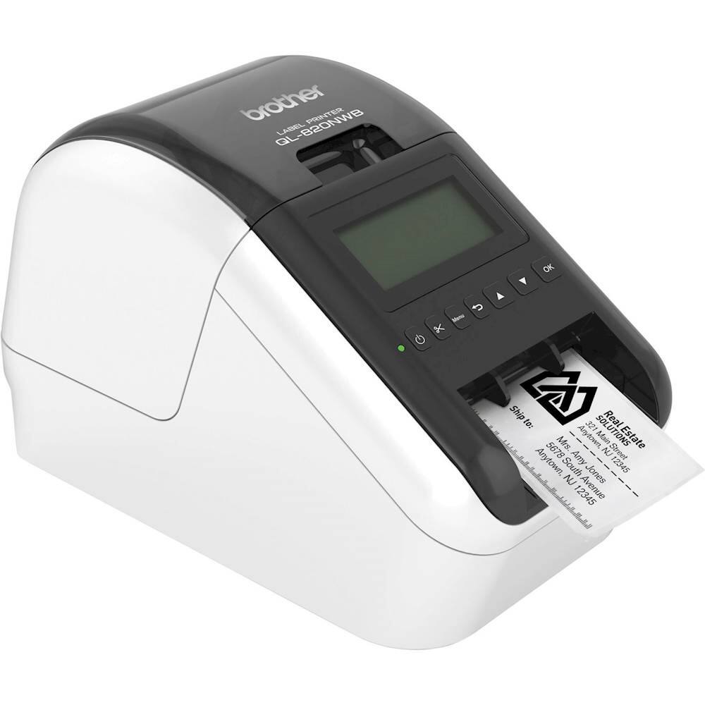 Angle. Brother - QL-820NWB Professional Label Printer - White/Black.