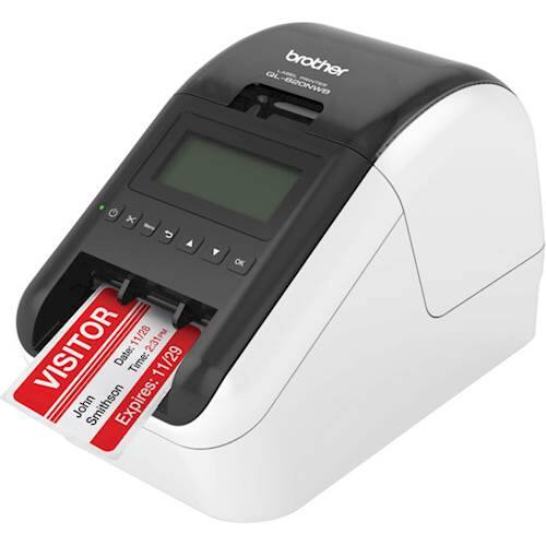 Alt View 1. Brother - QL-820NWB Professional Label Printer - White/Black.