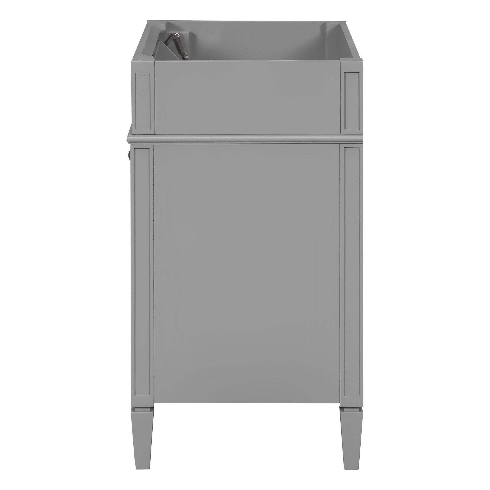 Alt View 2. Boyel Living - 30 Inch Bathroom Vanity Cabinet Only No Sink Green 2 Drawers and Tip Out DrawerGray - Gray.
