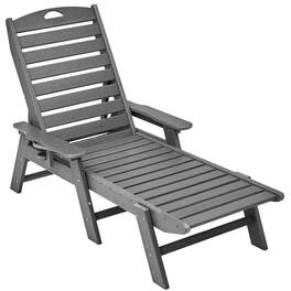 Boyel Living - Outdoor Chaise Lounge Modern Adjustable Patio Recliner Chair - Gray