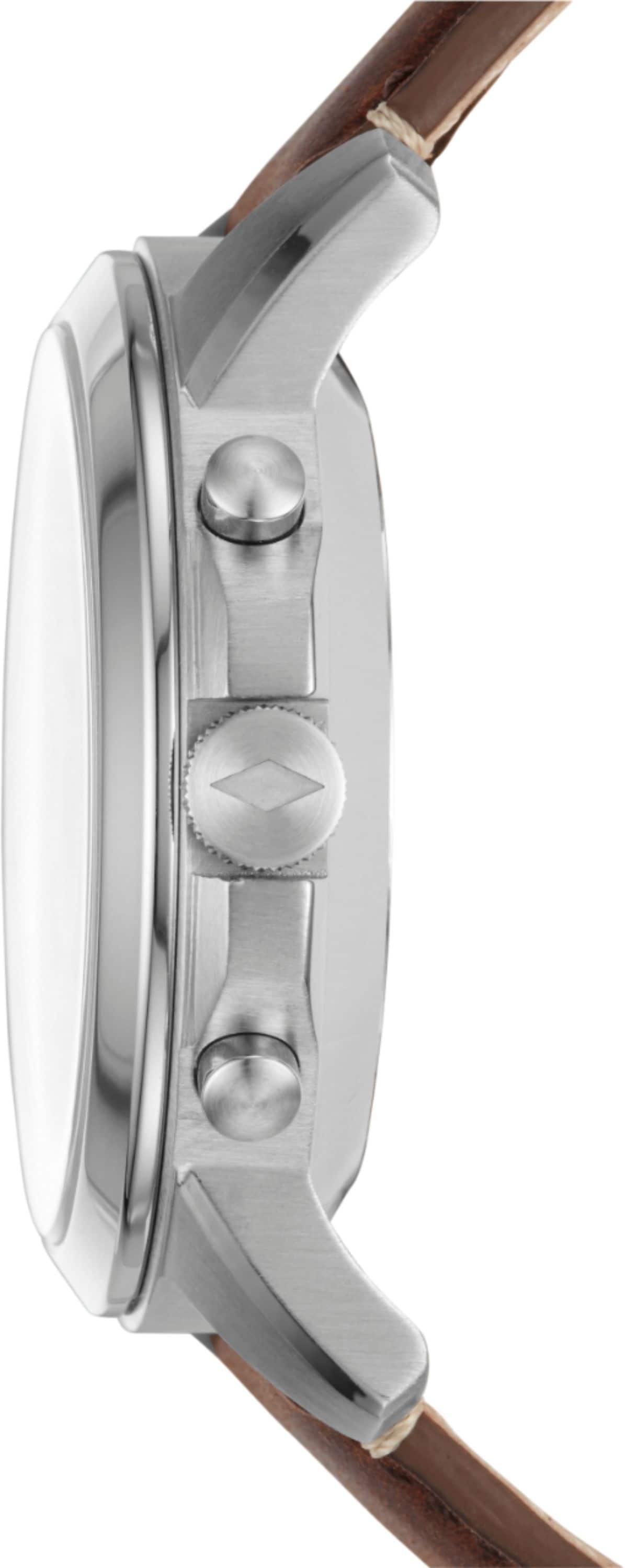 Left. Fossil - Q Grant Hybrid Smartwatch 44mm - Silver.