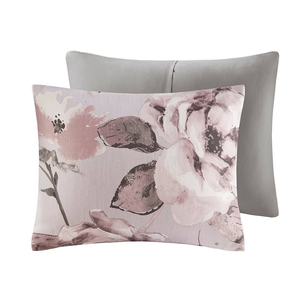 Alt View 4. Gracie Mills - Gracie Mills 3-Piece Farmhouse Floral Printed Duvet Cover Set - Lilac.