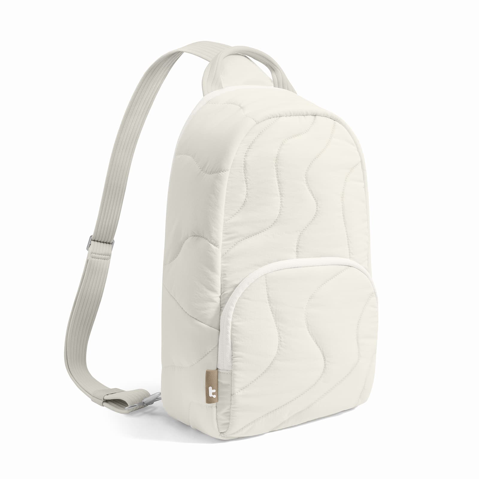 tomtoc - Terra-T36 10L Crossbody Sling Bag Backpack for Women, Trendy Puffer Quilted Padded Bag, Lightweight Travel Chest Bag - White price history on PriceWatchPro