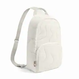 tomtoc - Terra-T36 10L Crossbody Sling Bag Backpack for Women, Trendy Puffer Quilted Padded Bag, Lightweight Travel Chest Bag - White
