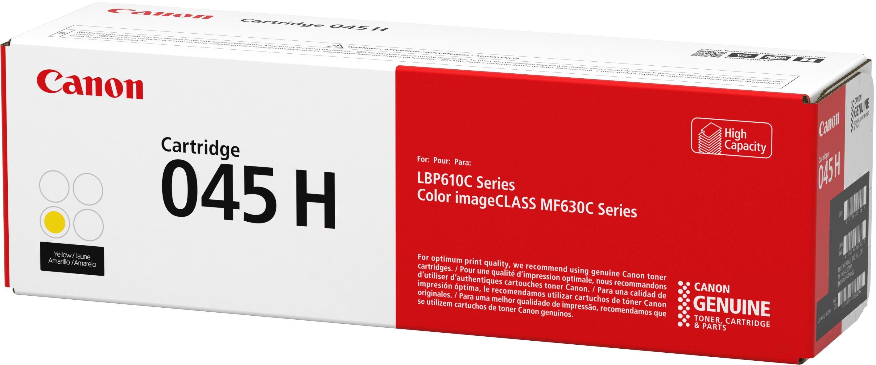 Alt View 1. Canon - 045 H High-Yield Toner Cartridge - Yellow.