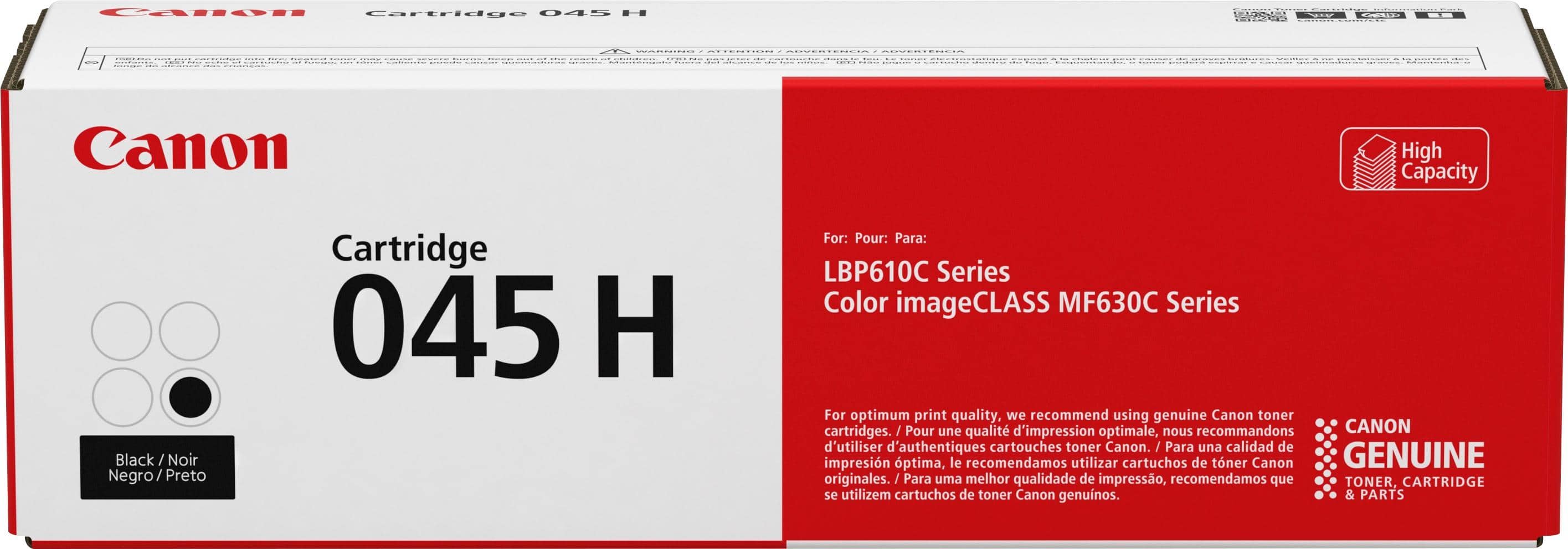 Front. Canon - 045 H High-Yield Toner Cartridge - Black.