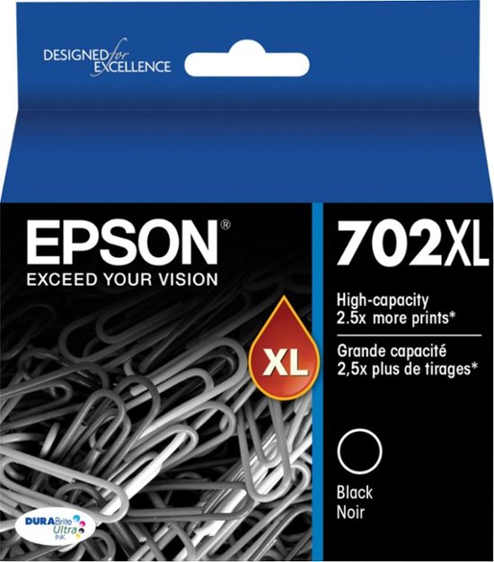 Epson 702XL High-Yield Ink Cartridge Black T702XL120-S - Best Buy