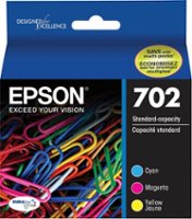 Epson - 702 3-Pack Standard Capacity Ink Cartridges - Cyan/Magenta/Yellow - Front_Zoom