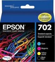 Epson - 702 4-Pack Standard Capacity Ink Cartridges - Cyan/Magenta/Yellow/Black - Front_Zoom