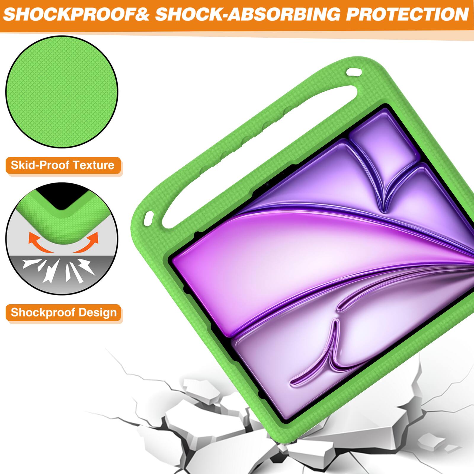 SHOCKPROOF & SHOCK-ABSORBING PROTECTION

Skid-Proof Texture

Shockproof Design