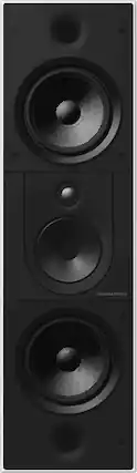 Front. Bowers & Wilkins - Passive 3-Way In-Wall Speaker (Each) - Gray.