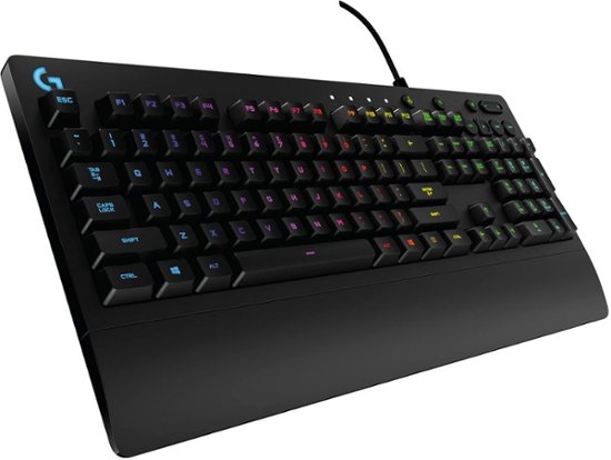 Front Zoom. Logitech - Prodigy G213 Full-size Wired Membrane Gaming Keyboard with RGB Backlighting - Black.
