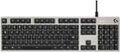 Front Zoom. Logitech - G413 Full-size Wired Mechanical Romer-G Switch Tactile Gaming  Keyboard with Backlighting - Silver.