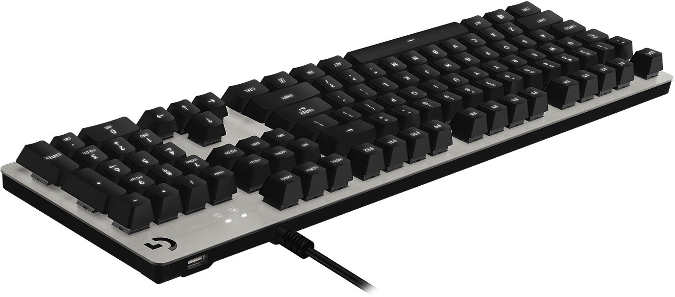 Logitech g413 clavier gaming mécanique romer-g avec port usb carbon - uk  layout LOGITECH