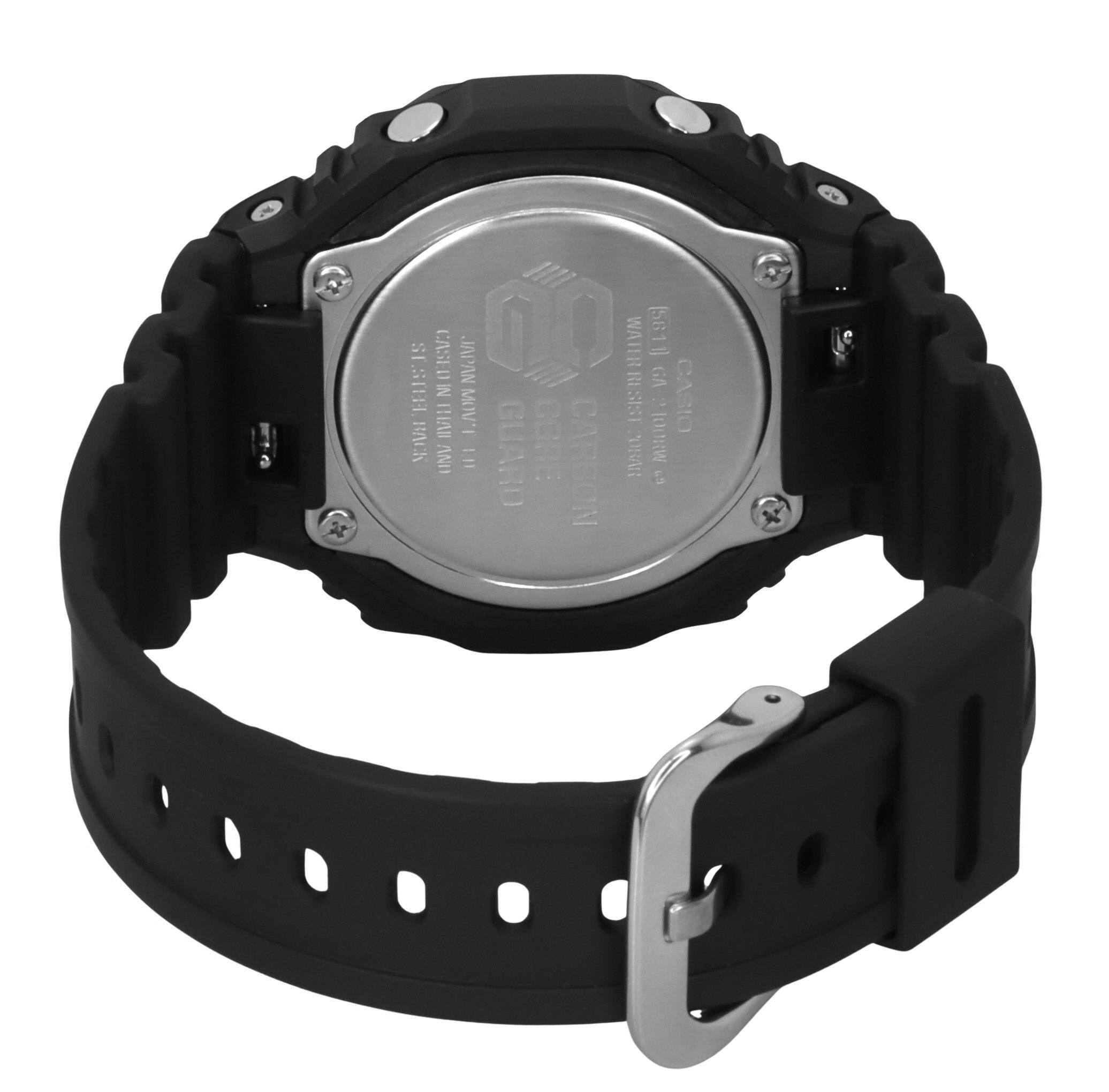 Sure, here is the corrected and grouped text from the image:

**Front of the Watch:**
- G-SHOCK
- CASIO
- WATER 200M RESIST
- CARBON CORE GUARD
- CARBON CORE GUARD
- SILENT HIN
- SILENT HIN
- 100M WATER RESIST
- 100M WATER RESIST

**Back of the Watch:**
- G-SHOCK
- CARBON CORE GUARD
- WATER 200M RESIST
- CASIO
- MADE IN CHINA
- MADE IN CHINA

**Additional Text:**
- GUARD CORE CARSON 5611
- NATERRESISI
- DEE 5