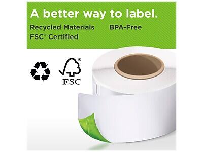 A better way to label.  
Recycled Materials  
BPA-Free  
FSC Certified