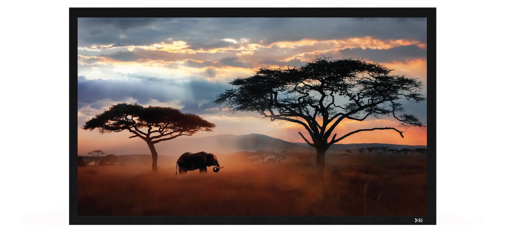 Alt View 11. Screen Innovations - Fixed 2" Frame – 16:9 – 133” – Pure Gray 0.85 Gain Projector Screen - Black/Gray.