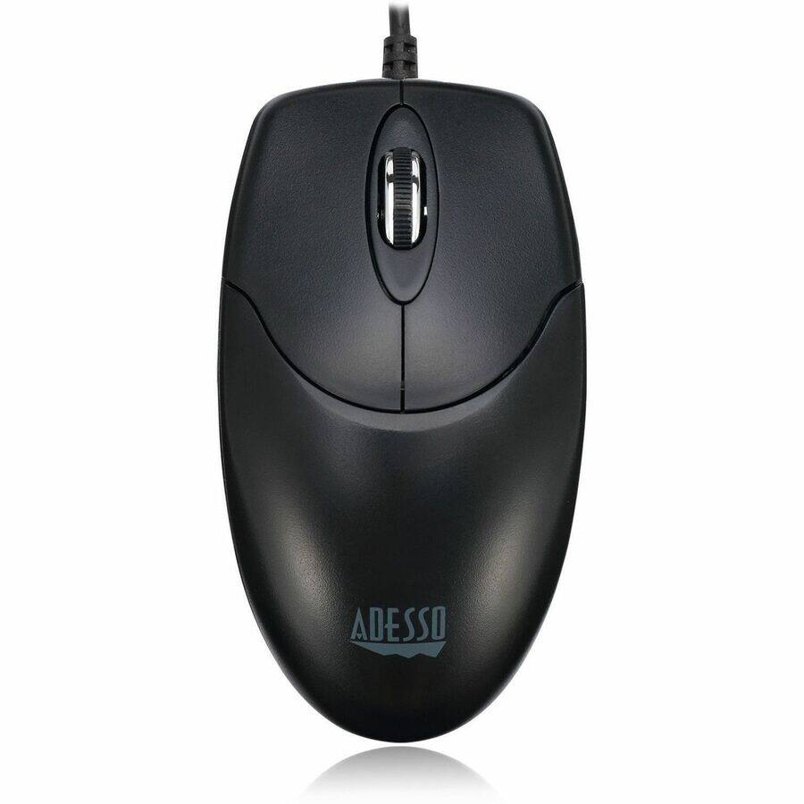 Alt View 7. Adesso - Adesso - Full-size Mouse - Optical - Cable - Black - USB Type C - 1200 dpi - Scroll Wheel - 3 Button(s) - Symmetrical - - Black.