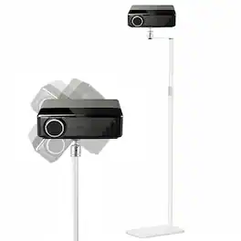 5 CORE - Projector Stand Floor Adjustable 53" Universal Projectors Support for Home Office & Studio - White