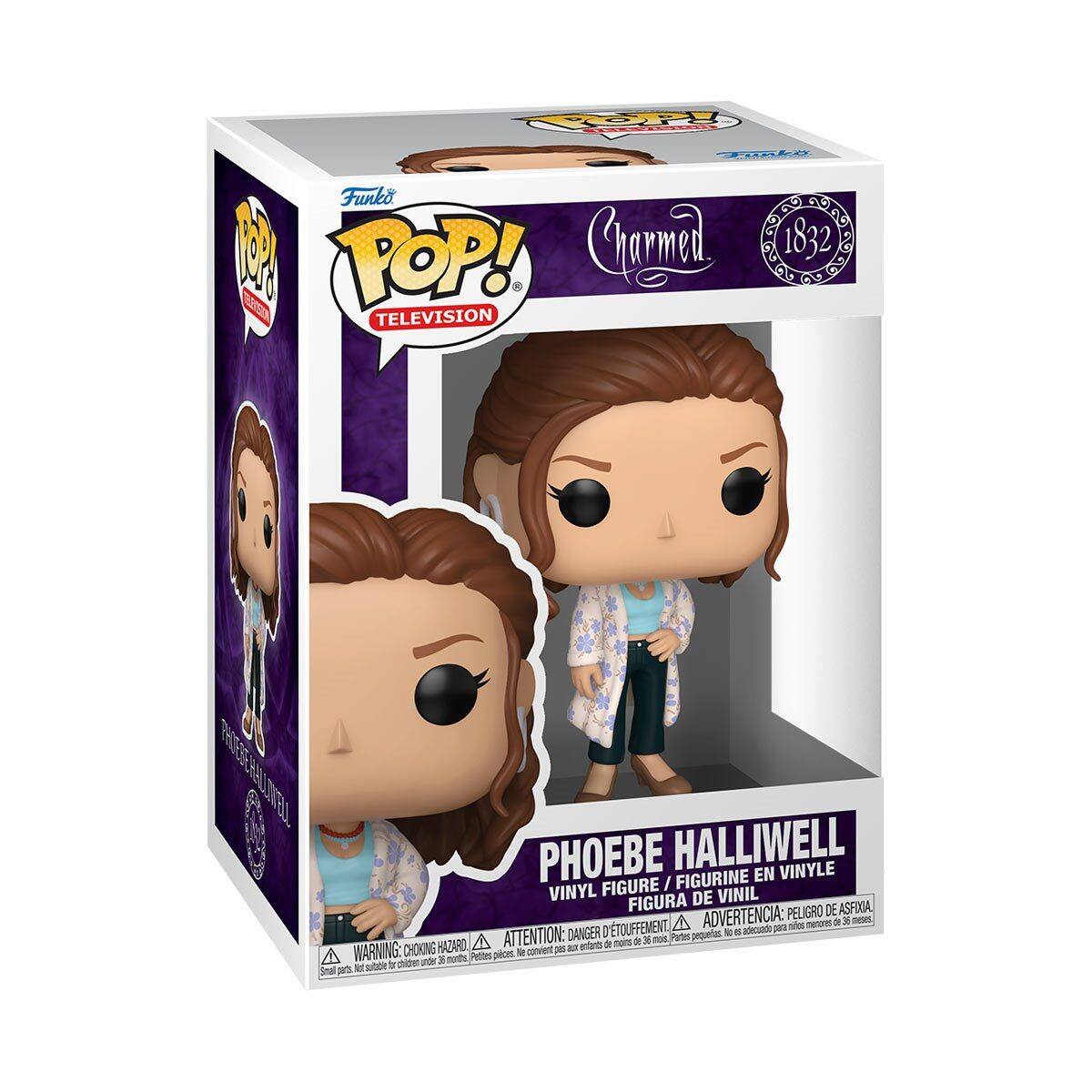 Funko POP! TELEVISION  
Charmed  
1832  

PHOEBE HALLIWELL  
VINYL FIGURE / FIGURINE EN VINYLE / FIGURA DE VINIL  

WARNING: CHOKING HAZARD - Small parts. Not for children under 3 years.  
ADVERTENCIA: PEQUEÑOS PIEZAS - PEU D'ÂGE INFÉRIEUR À 3 ANS - ATTENTION: PEU D'ÂGE INFÉRIEUR À 3 ANS