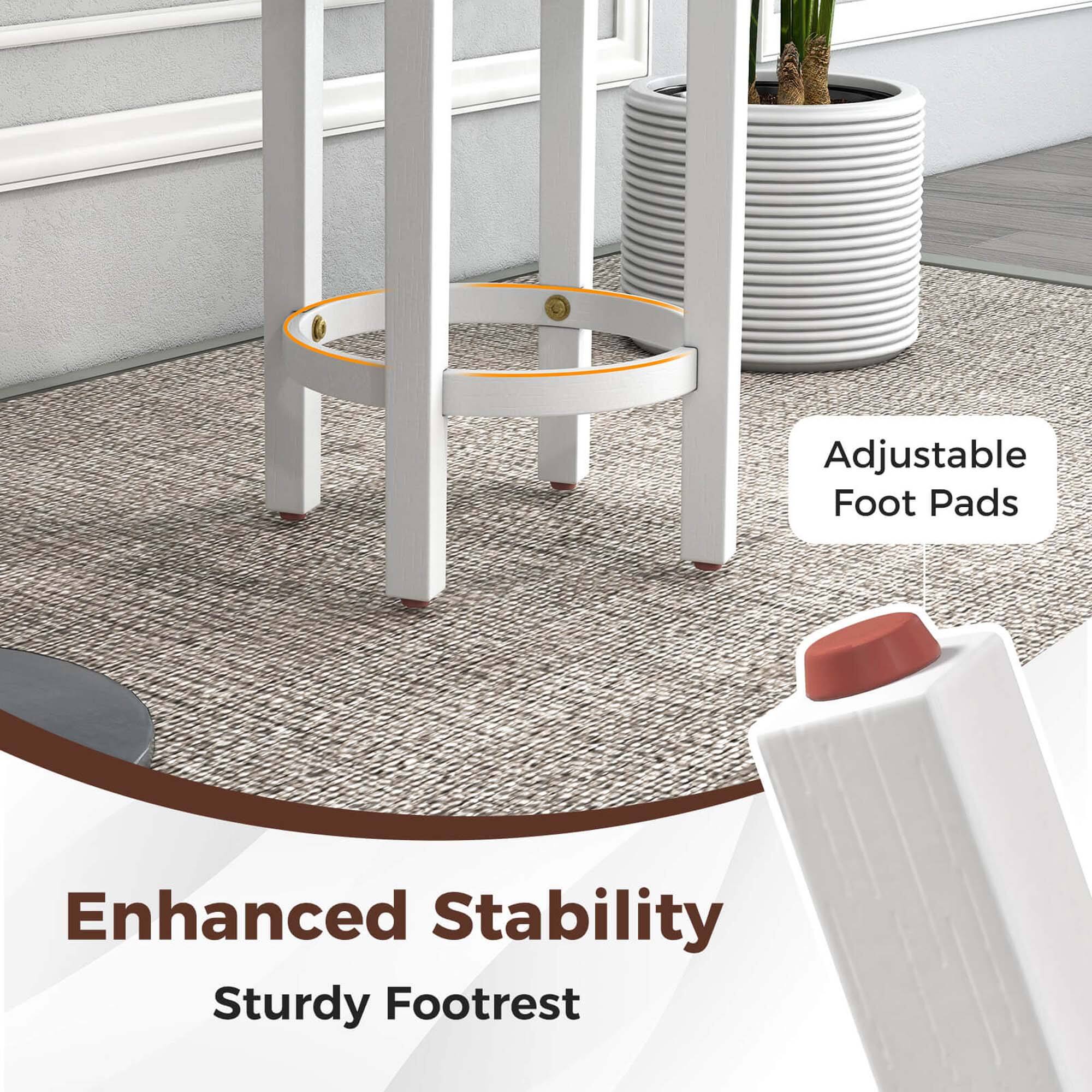 Adjustable Foot Pads Enhanced Stability Sturdy Footrest