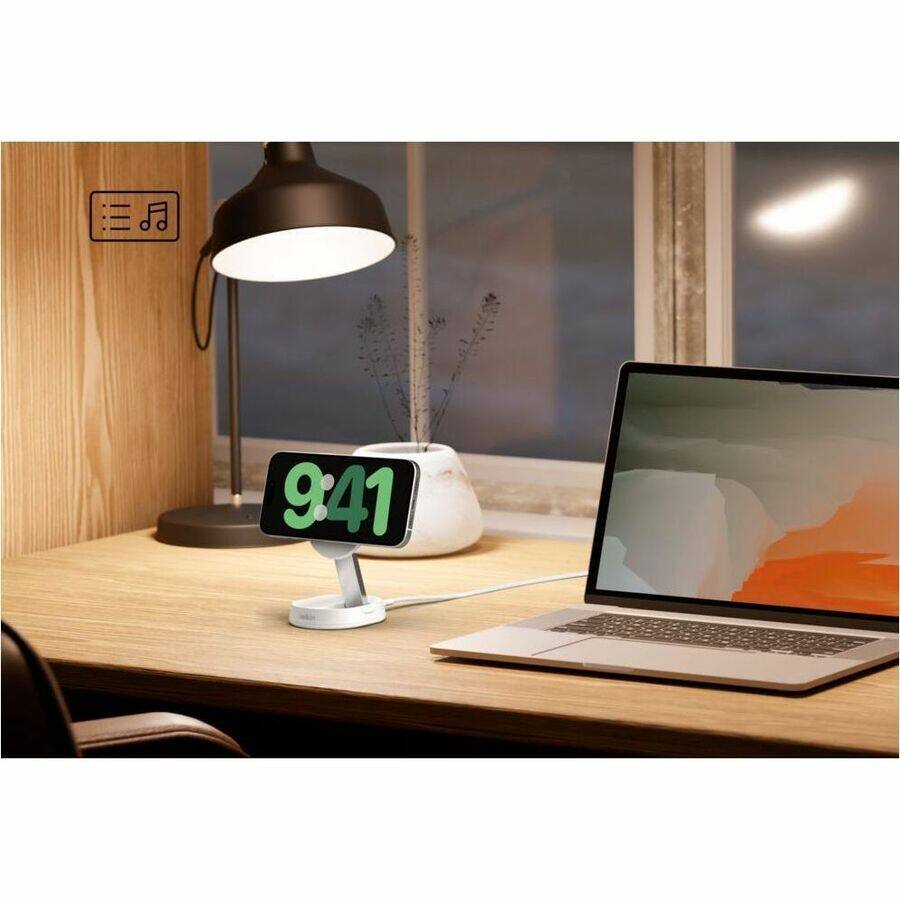 Alt View 8. Belkin - Belkin BoostCharge Pro Convertible Magnetic Wireless Charging Stand with Qi2 15W - For Qi2-enabled Device, iPhone - White.