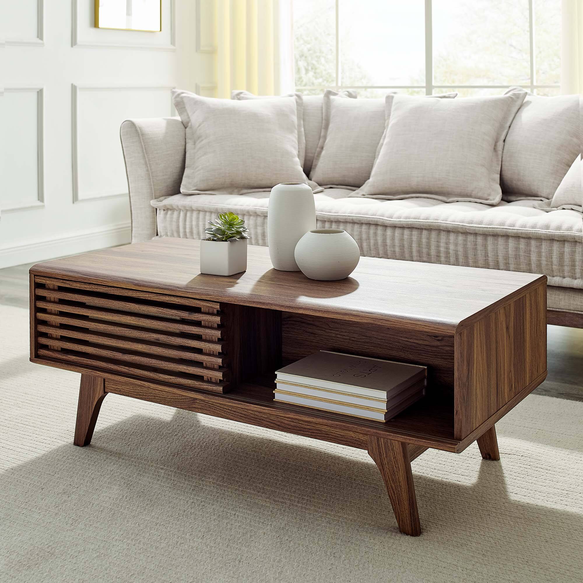 Render Coffee Table by Modway - Walnut