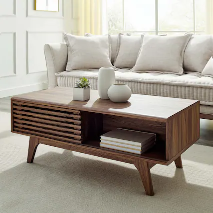 Front. Modway - Render Coffee Table by Modway - Walnut.