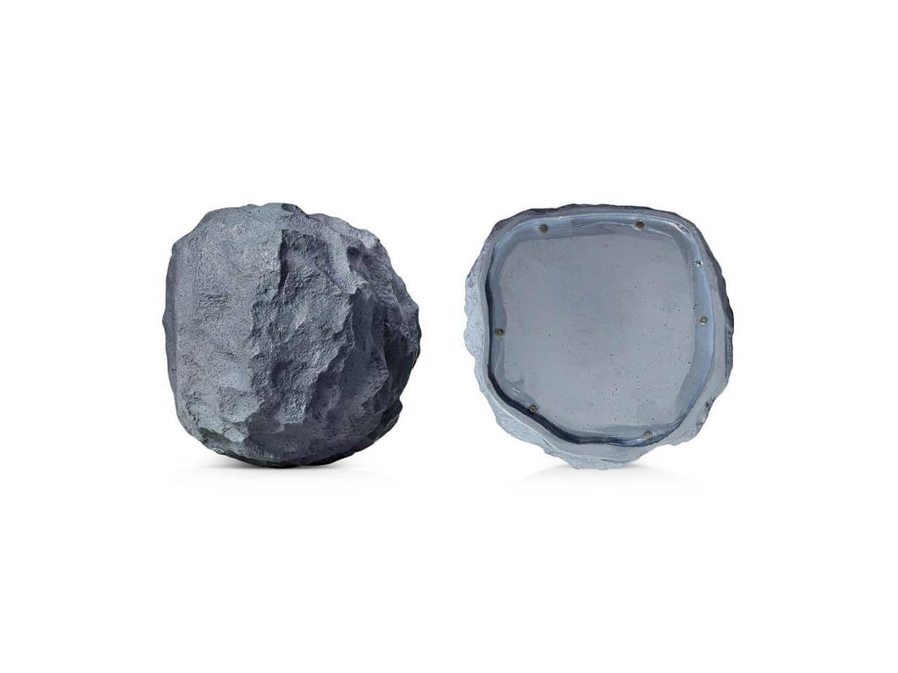 Alt View 3. iHome - iHome Rechargeable Bluetooth Outdoor Rock Speaker Set of 2 Gray with TWS Linking - Gray.