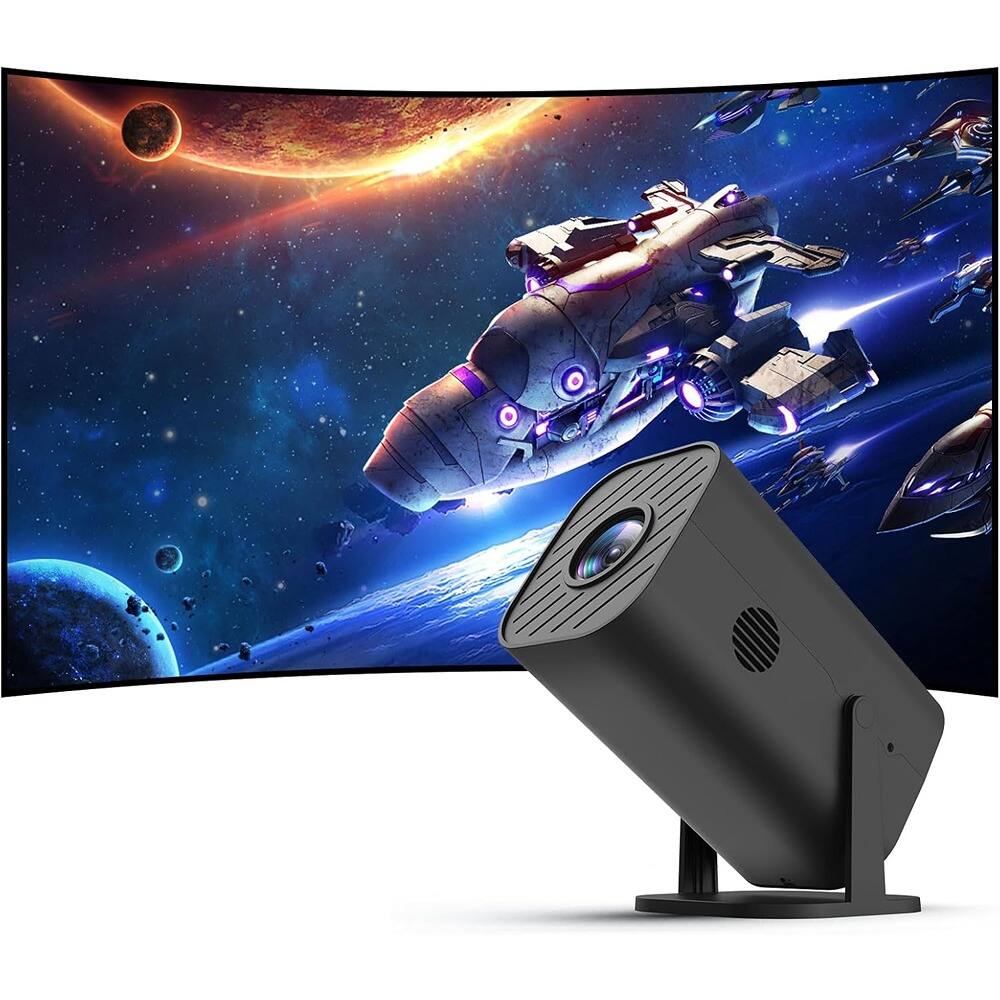 Schertz - Mini Projector 1080P with Bluetooth & Speaker, Small Home/Bedroom 4K Support