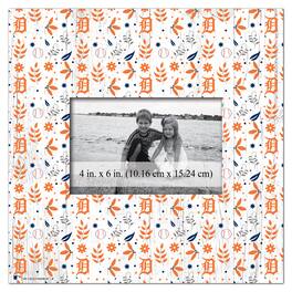 Fan Creations - Detroit Tigers 10'' x 10'' Floral Pattern Frame - Multicolor