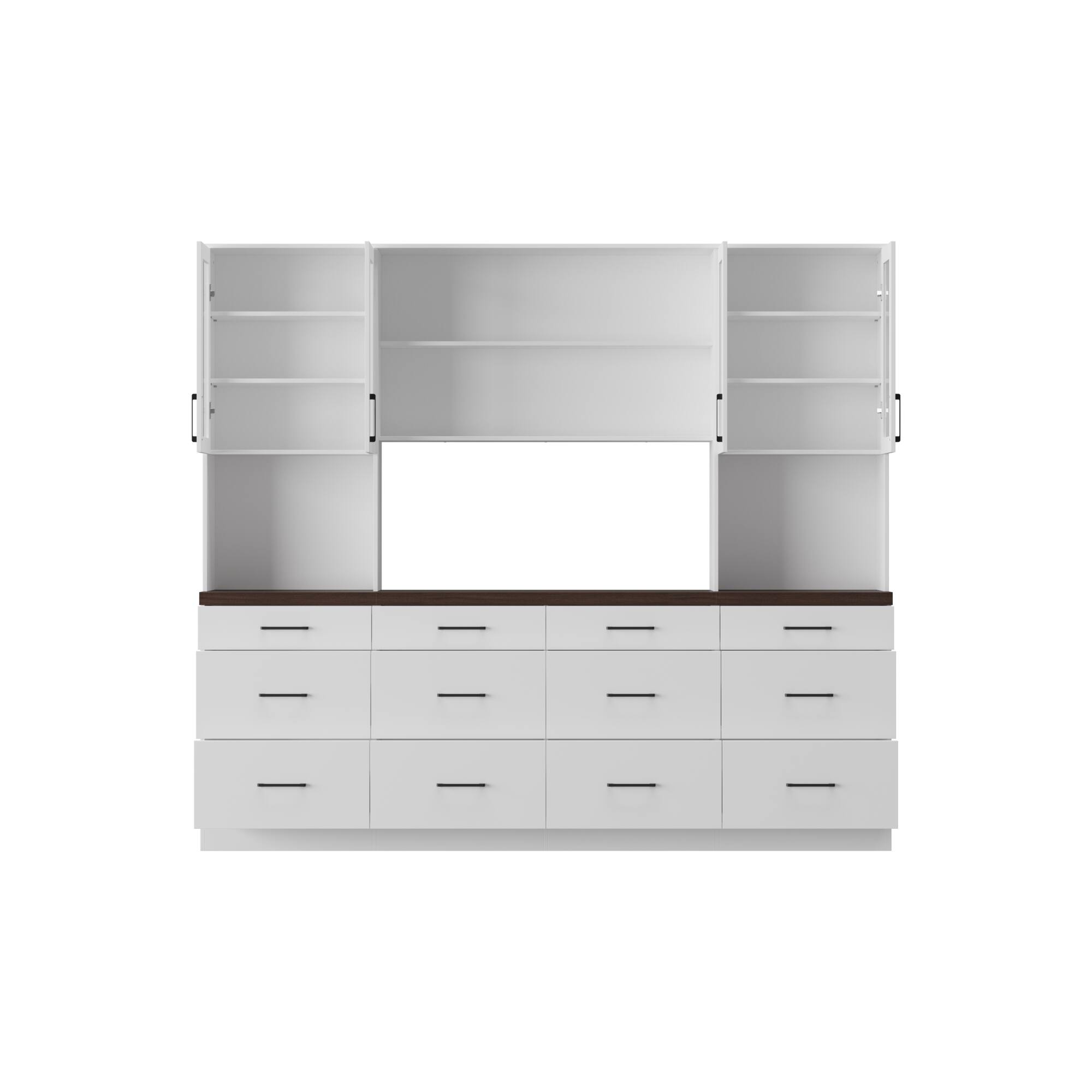 Left. Famapy - Famapy Modern Kitchen Cabinet Buffet Set Stylish Storage for Sophisticated Spaces - White.
