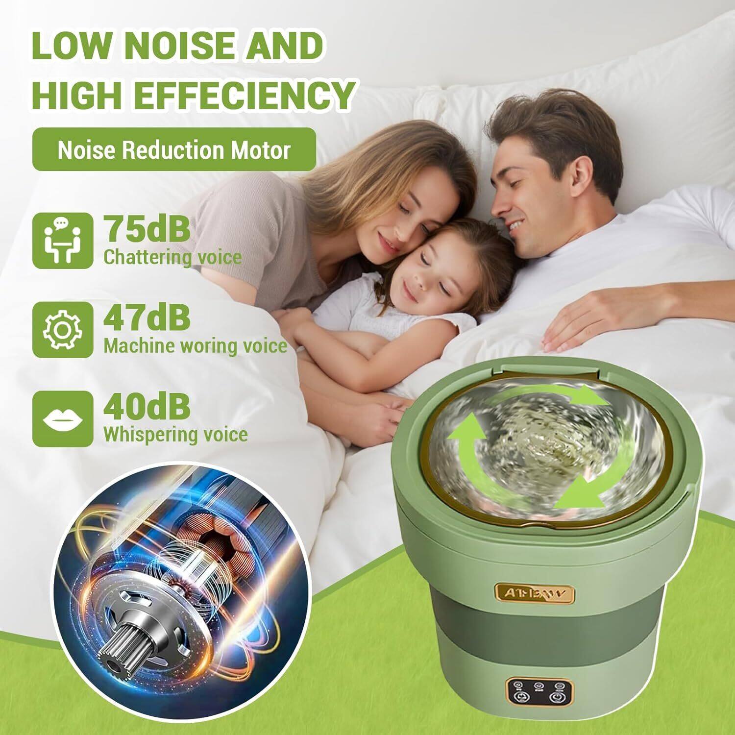 Alt View 1. Acekool - 12L Mini Portable Washing Machine and Dryer for RV Travel Hotel Laundry, Green - Green.